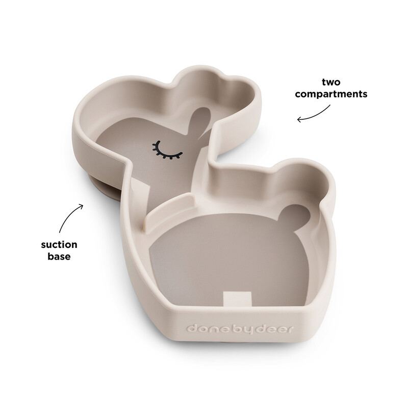 Assiette silicone avec ventouse Lalee Sable Done by Deer information