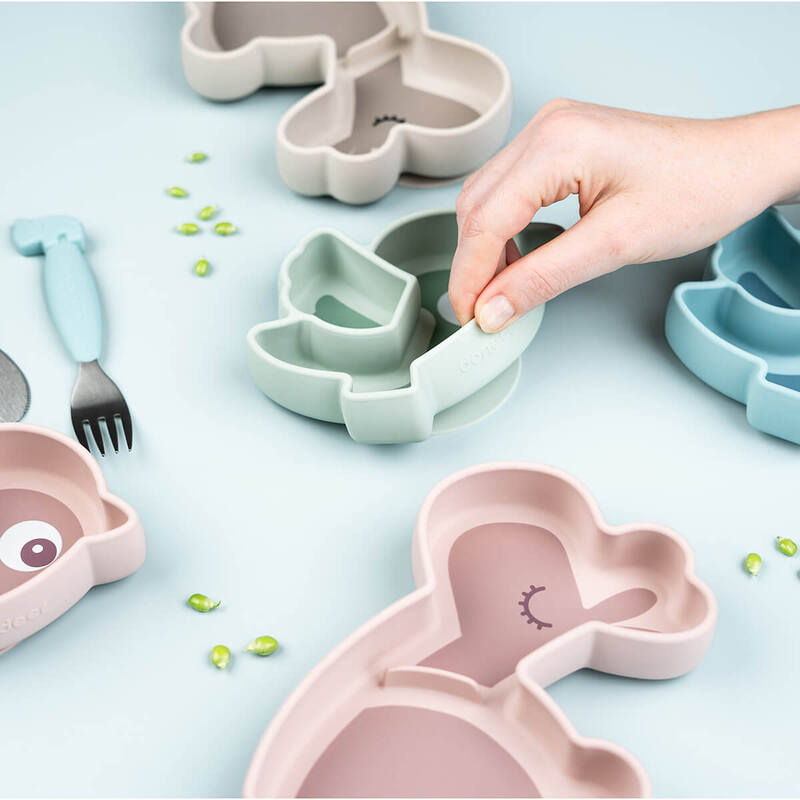 Assiette silicone avec ventouse Lalee Sable Done by Deer lifestyle3