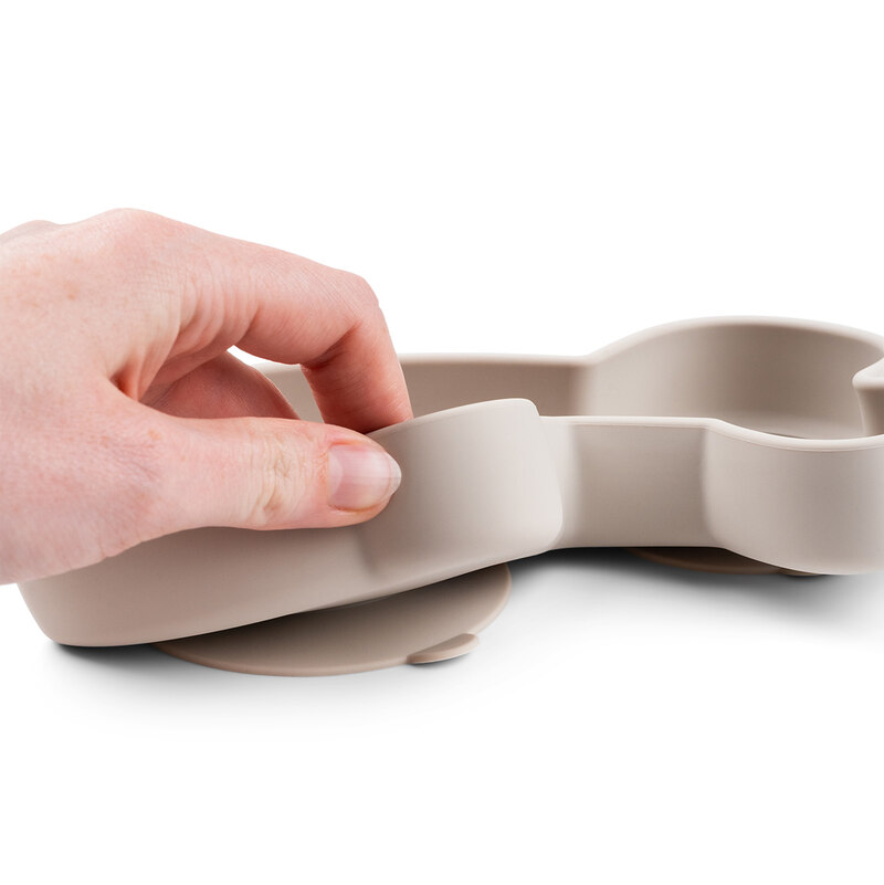 Assiette silicone avec ventouse Lalee Sable Done by Deer ventouse