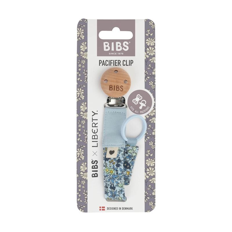 Attache-sucette Bibs x Liberty Chamomile Lawn Baby Blue