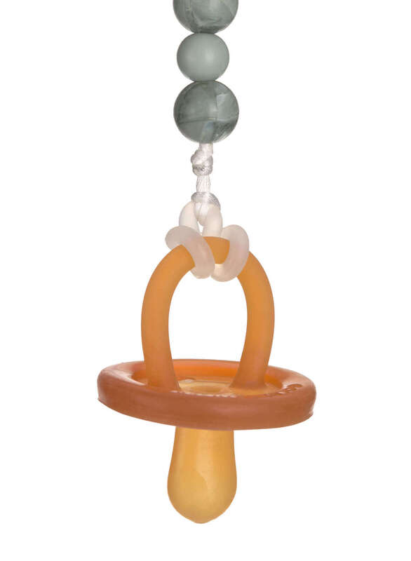 Attache-sucette en bois et silicone Little Chums Chat Lassig Sucette