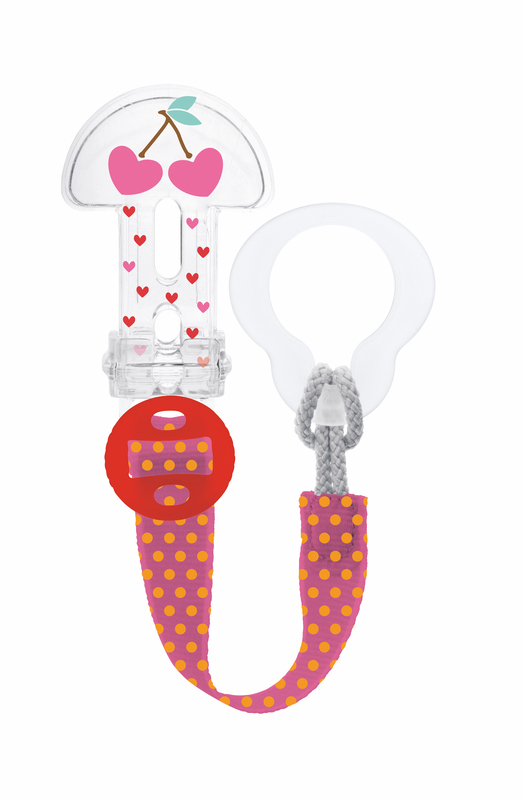 Kit sucette et attache-sucette en silicone 6+ mois Mam rouge