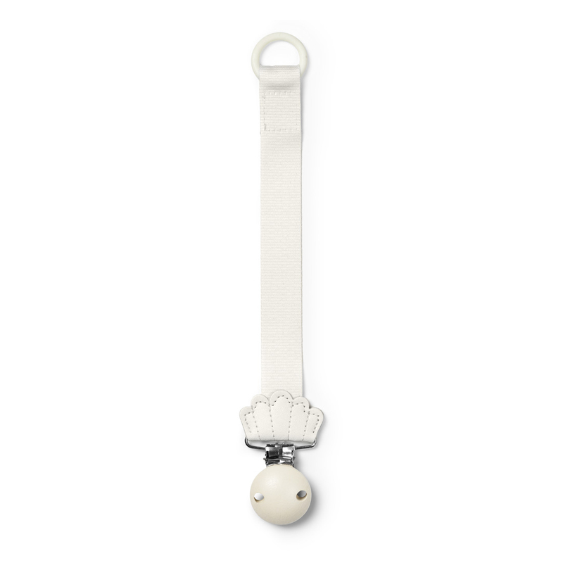 Attache-tétine en Bois - Vanilla White Elodie produit face