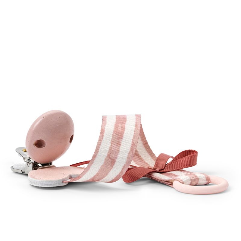 Attache-tétine en bois Candy Stripes Elodie enroulée