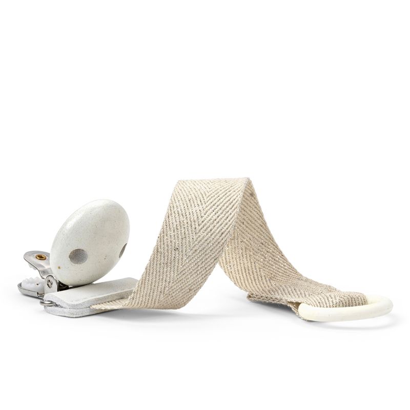 Attache-tétine en bois Silver Sheen Elodie enroulée