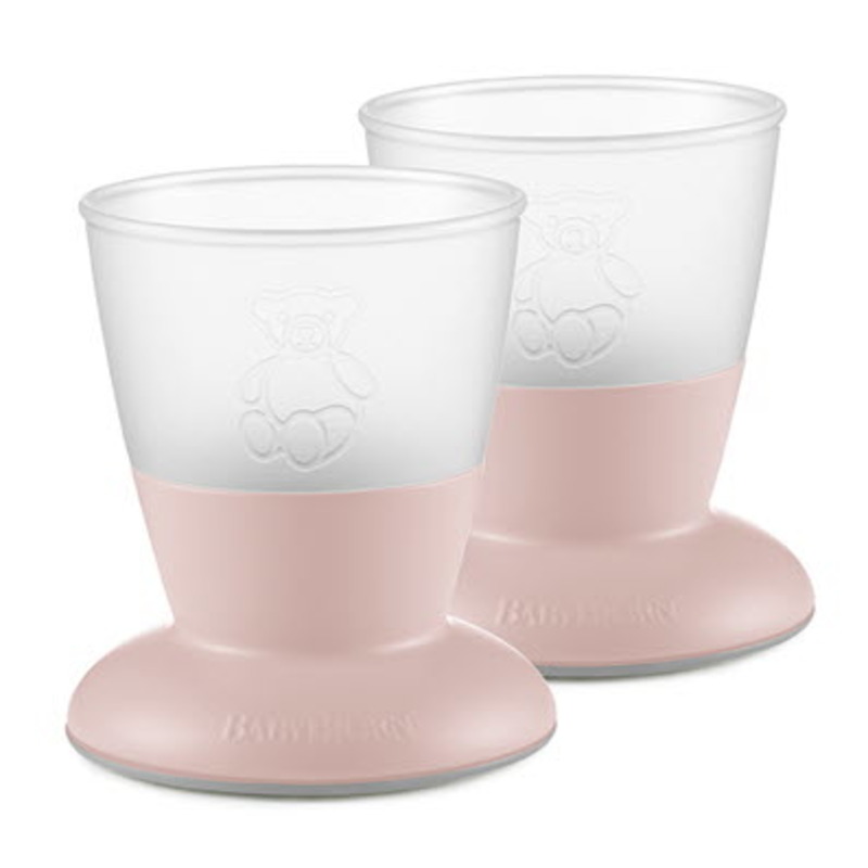 Lot de 2 verres rose pastel Babybjörn