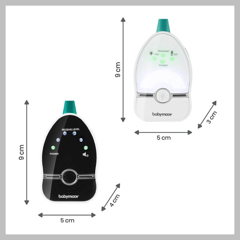 Babyphone Easy Care + fonction veilleuse Babymoov dimensions