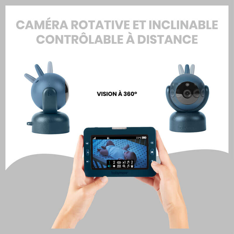 Babyphone vidéo 360 YOO-Master Plus caméra rotative Babymoov - Bambinou