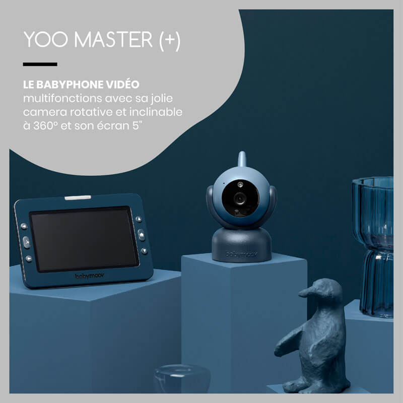 Babyphone vidéo 360 YOO-Master Plus caméra rotative Babymoov - Bambinou