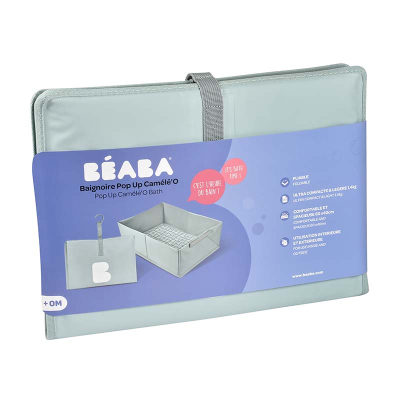 BEABA® Baignoire bébé pliable Easy Pop Camélé'O velvet grey