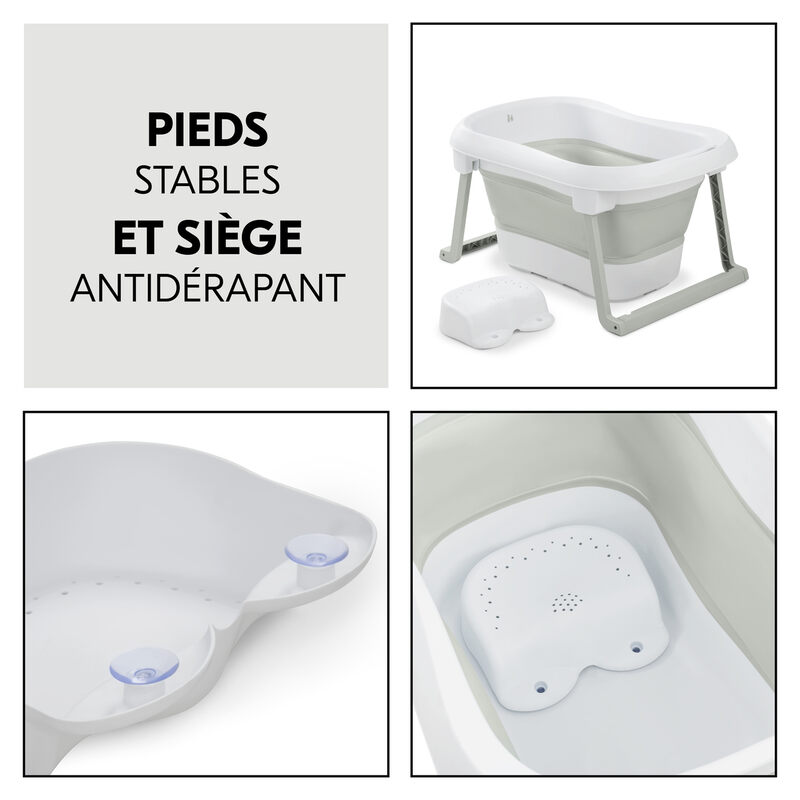 Baignoire pliable avec siège Wash N Fold L  Hauck antiderapant