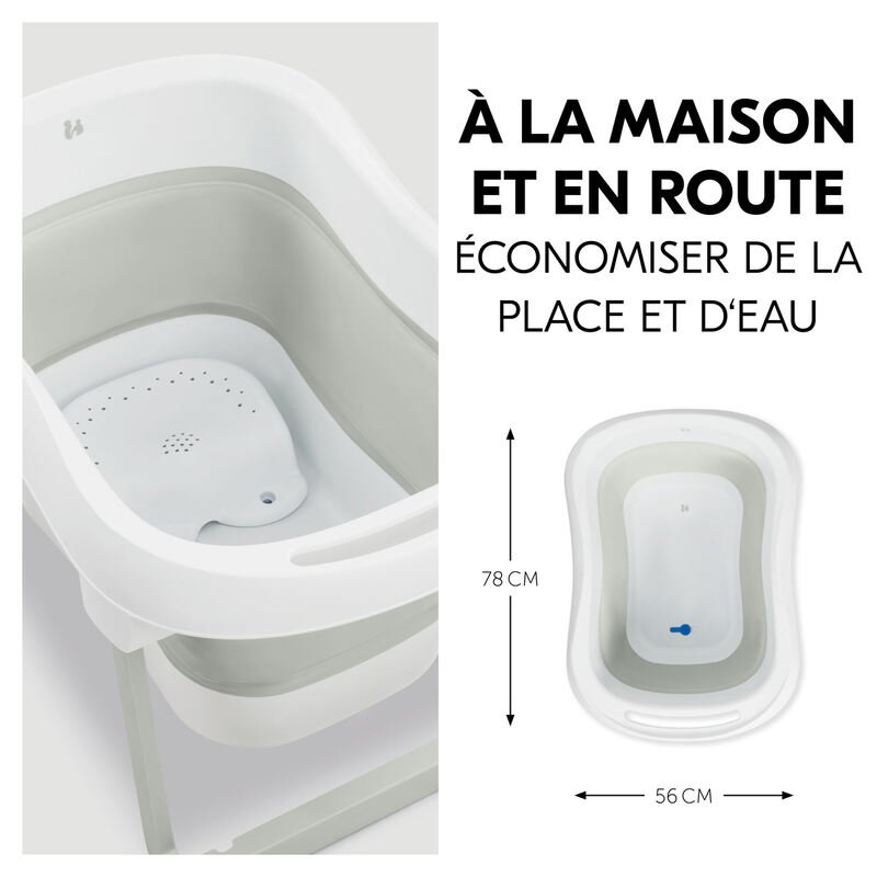 Baignoire pliable avec siège Wash N Fold L Hauck eau