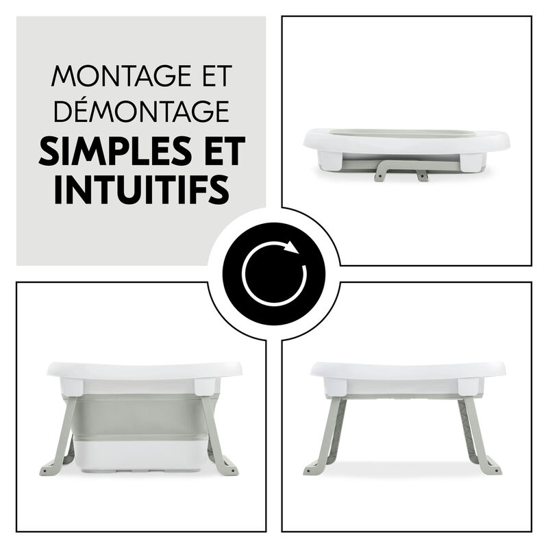 Baignoire pliable avec siège Wash N Fold LHauck montage