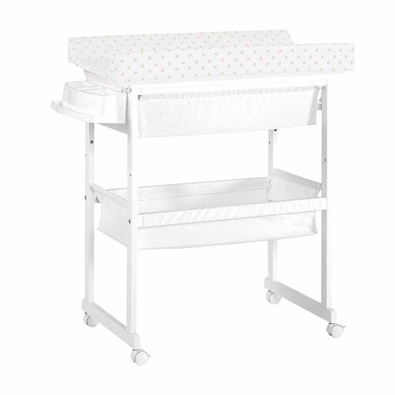 Baignoire table à langer Blanc à Pois Beige Micuna