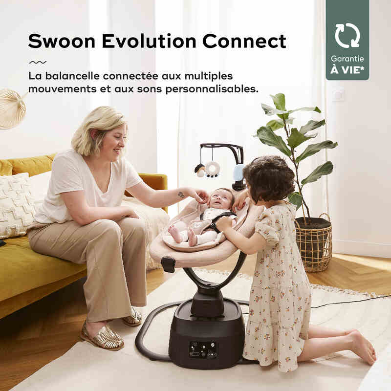 Balancelle électrique connectée Swoon Evolution Connect babymoov ligfestyle