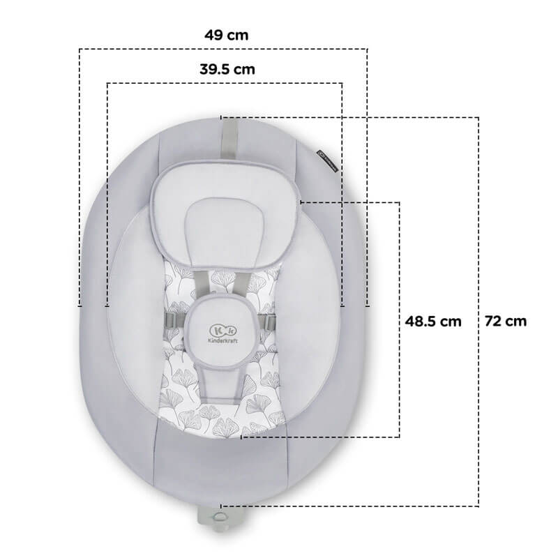 Balancelle Luli Gris Kinderkraft dimensions assise