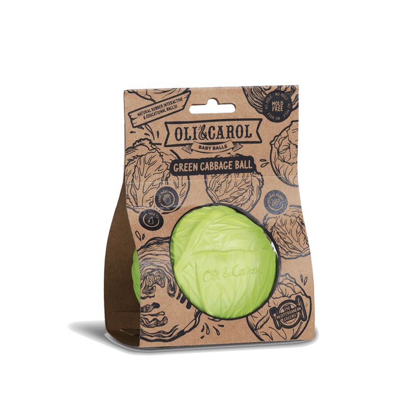 Balle sensorielle Chou Vert Oli & Carol packaging