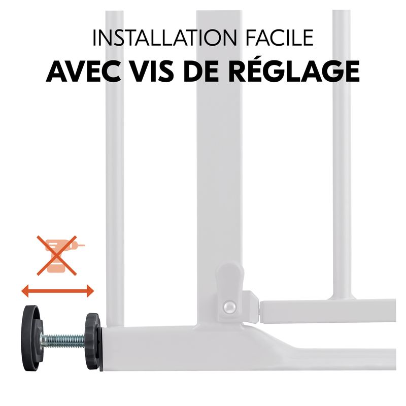 Barrière de sécurité Clear Step Autoclose 2 Hauck pression