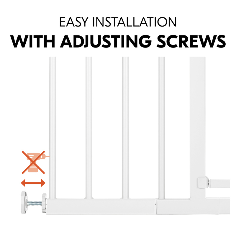 Barrière de sécurité Open N Stop​ 2 avec extension 21 cm Blanc  Hauck ajustement