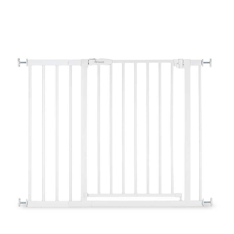 Barrière de sécurité Open N Stop​ 2 avec extension 21 cm Blanc  Hauck face