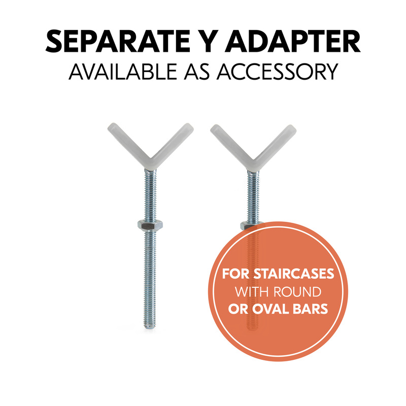 Barrière de sécurité Open N Stop​ 2 avec extension 9 cm Blanc  Hauck adaptateur