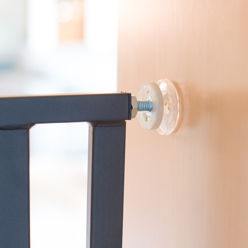 Barrière de sécurité Easylock Wood plus 68 - 76 cm naturel sans percer Geuther fixation