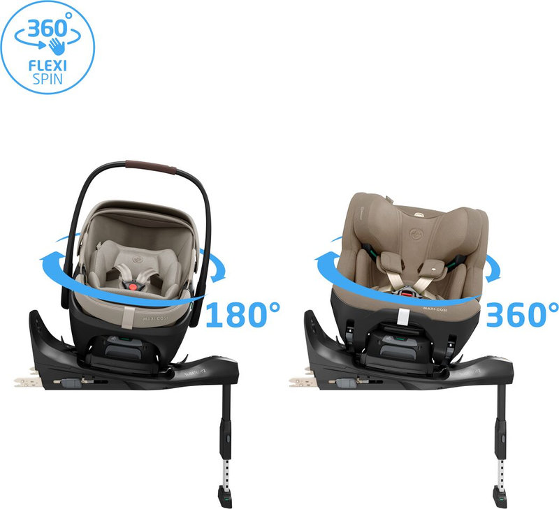Base isofix FamiliFix Slide Pro Maxi Cosi profil sièges tournés