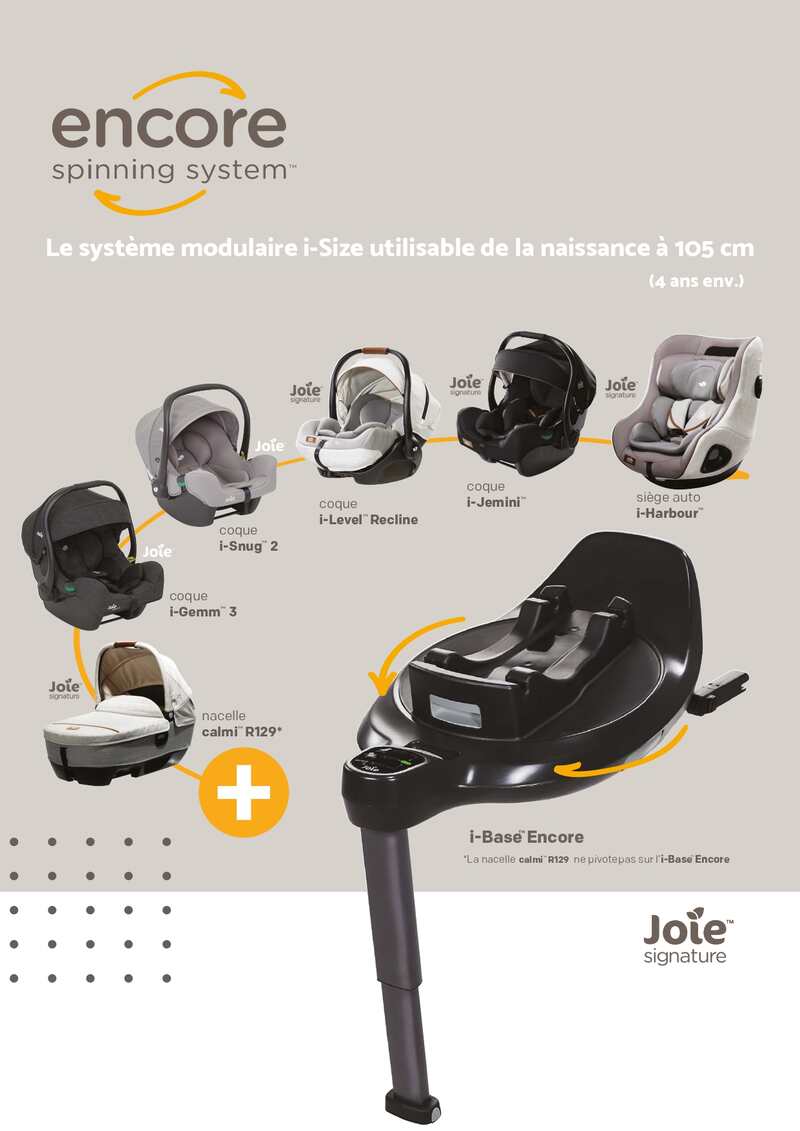 Base isofix i-Base Encore Joie compatibilité