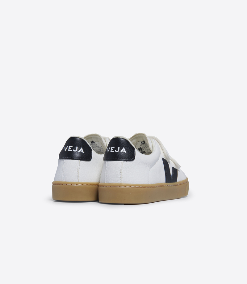 Baskets Small Esplar ChromeFree Leather Extra-White Black Natural Veja derriere
