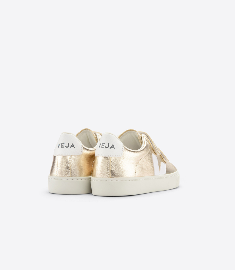 Baskets Small Esplar ChromeFree Leather Platine White Veja back