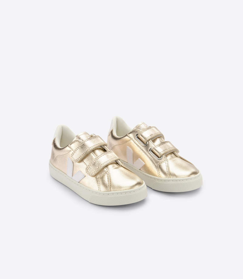 Baskets Small Esplar ChromeFree Leather Platine White Veja devant