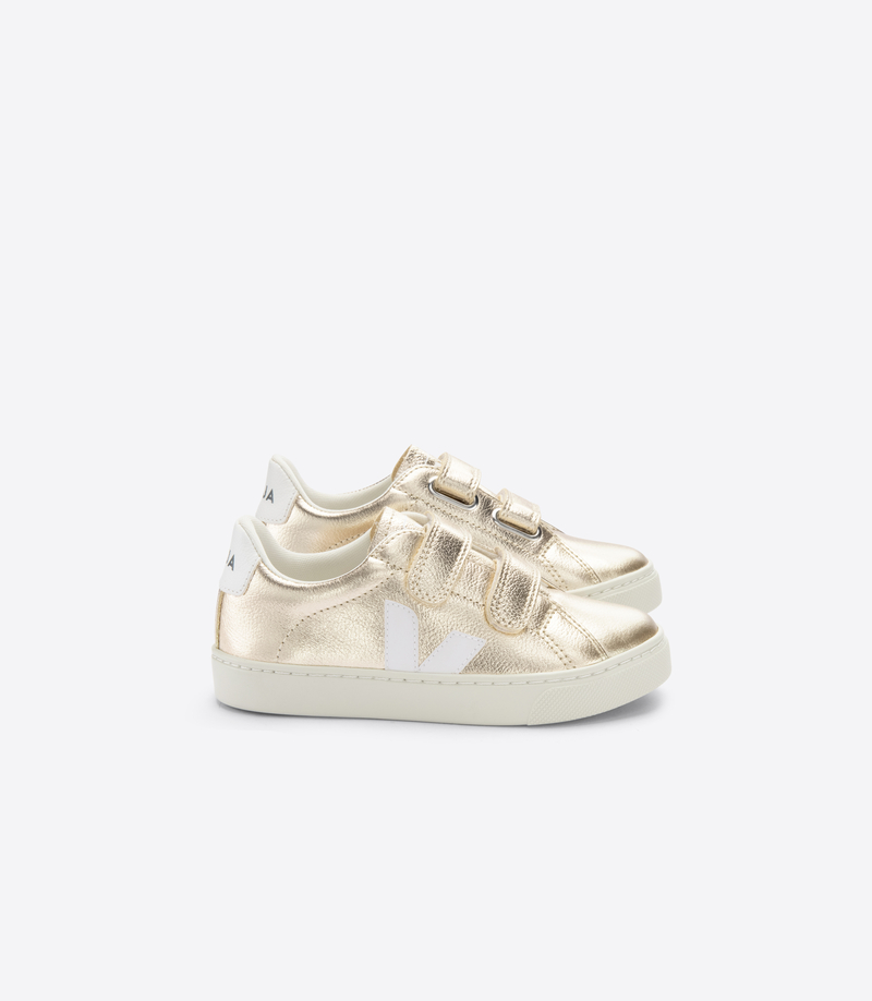 Baskets Small Esplar ChromeFree Leather Platine White  Veja lateral