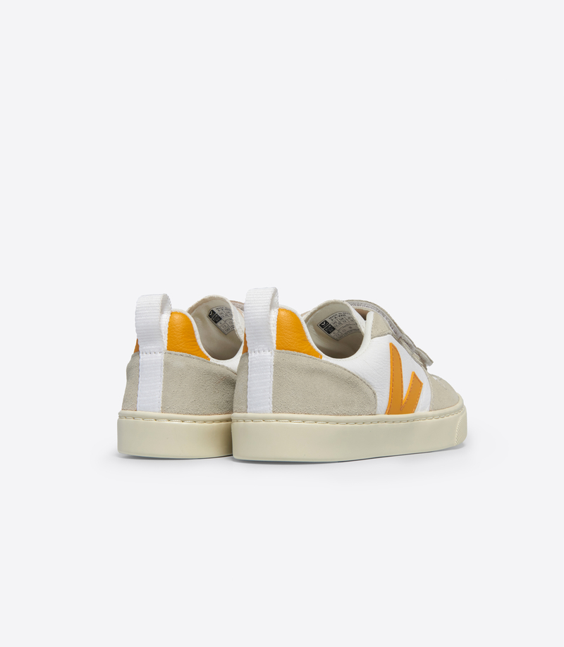 Baskets Small V-10 ChromeFree Leather Extra-White Ouro Veja derriere