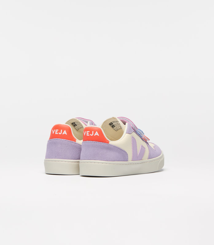 Basket Small V-10 Leather Cashew Multico Orchid Taille 24 Veja derrière