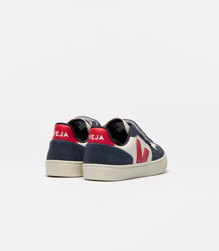 Basket Small V-10 Leather Pure Pekin Nautico Taille 24 Veja derrière