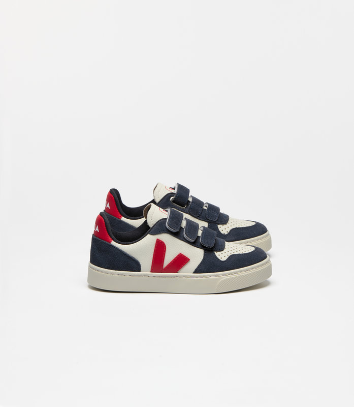 Basket Small V-10 Leather Pure Pekin Nautico Taille 24 Veja profil 