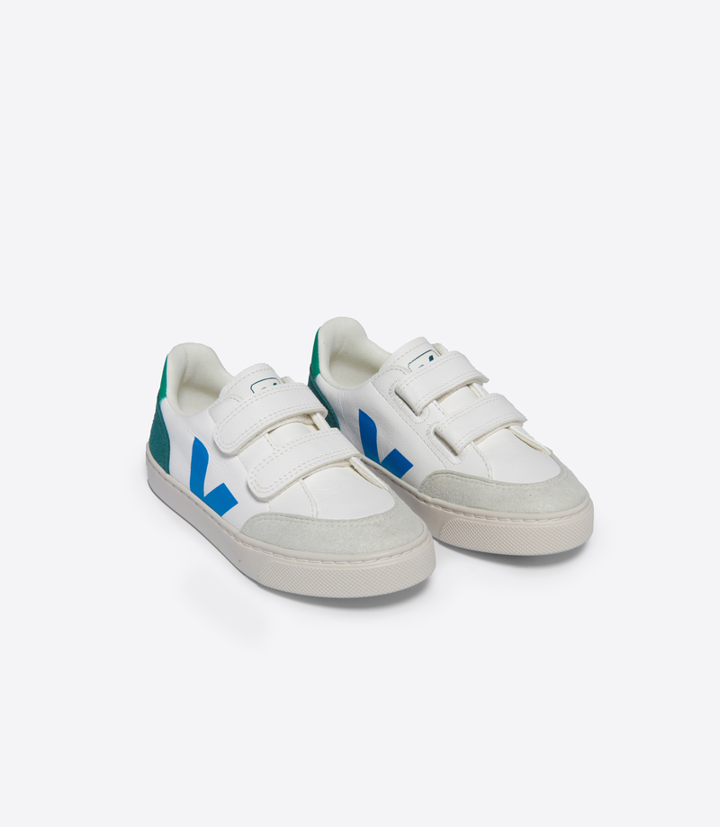 Baskets Small V-12 ChromeFree Leather Extra-White Multico-Brittany Veja devant