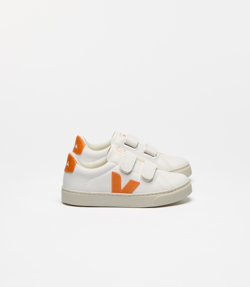 Baskets Small Esplar ChromeFree Leather Extra-White Fury Veja profil