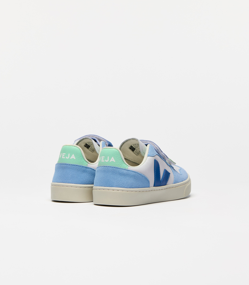 Baskets Small V-10 ChromeFree Leather Ice Multico Indigo Veja dos