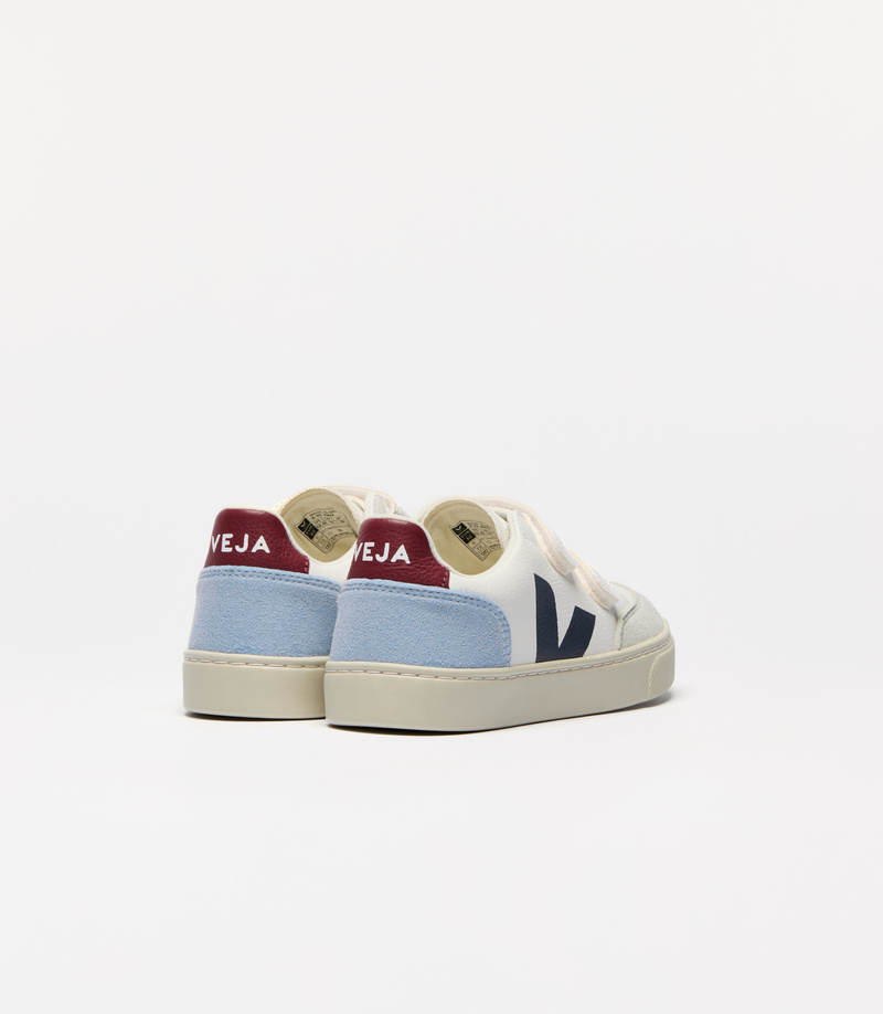 Baskets Small V-12 ChromeFree Leather Extra-White Multico-Steel Veja dos