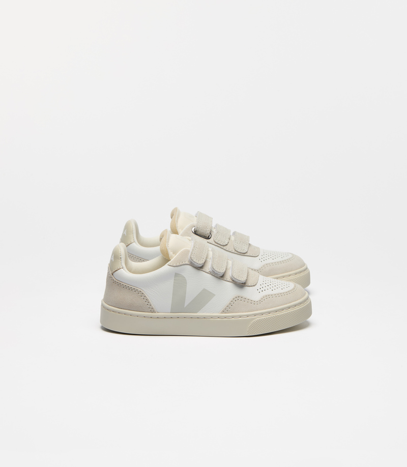 Baskets Small V-90 O.T. Leather Extra-White Natural Veja profil