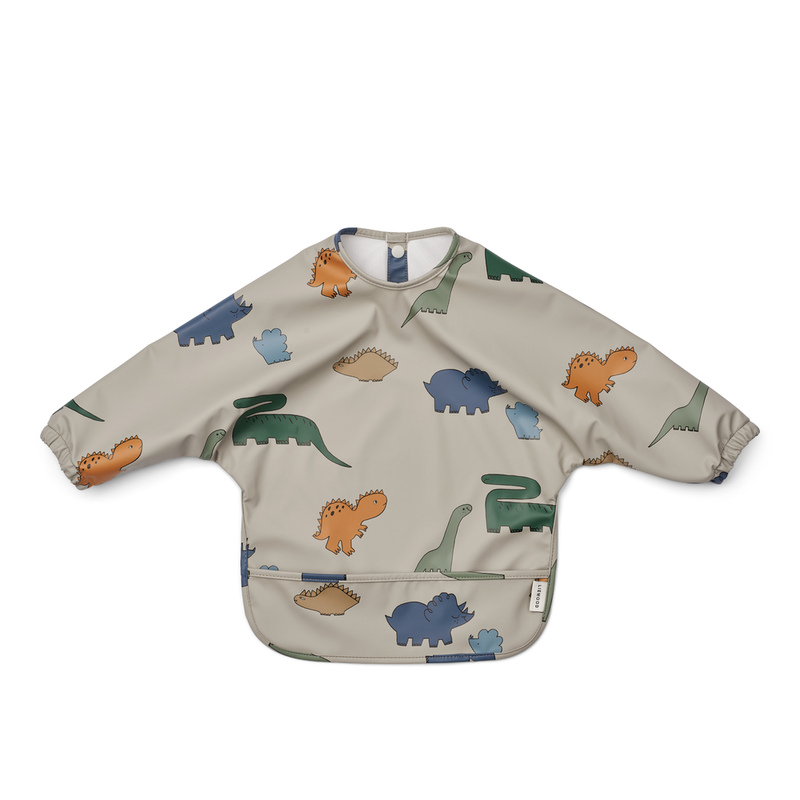 Bavoir à manches Merle Dinosaurs / Mist Liewood produit