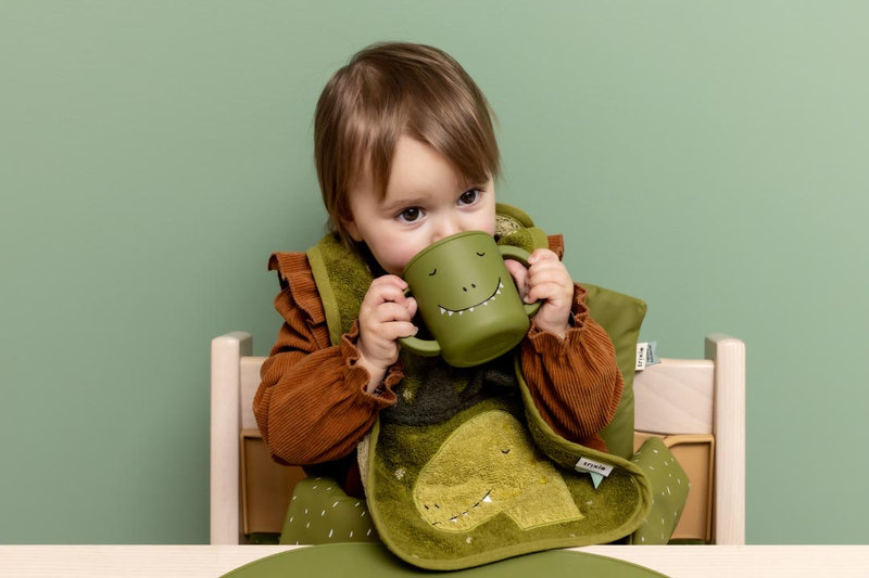 Bavoir en coton bio Mr. Dino Trixie lifestyle 1