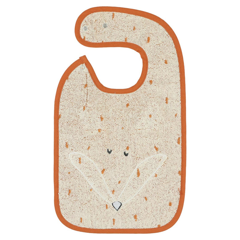 Bavoir en coton bio Mr. Fox Trixie face arrière
