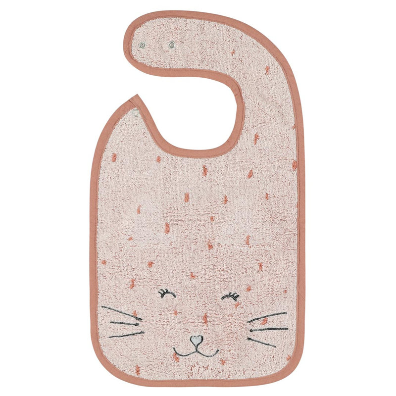 Bavoir en coton bio Mrs. Cat Trixie face arrière