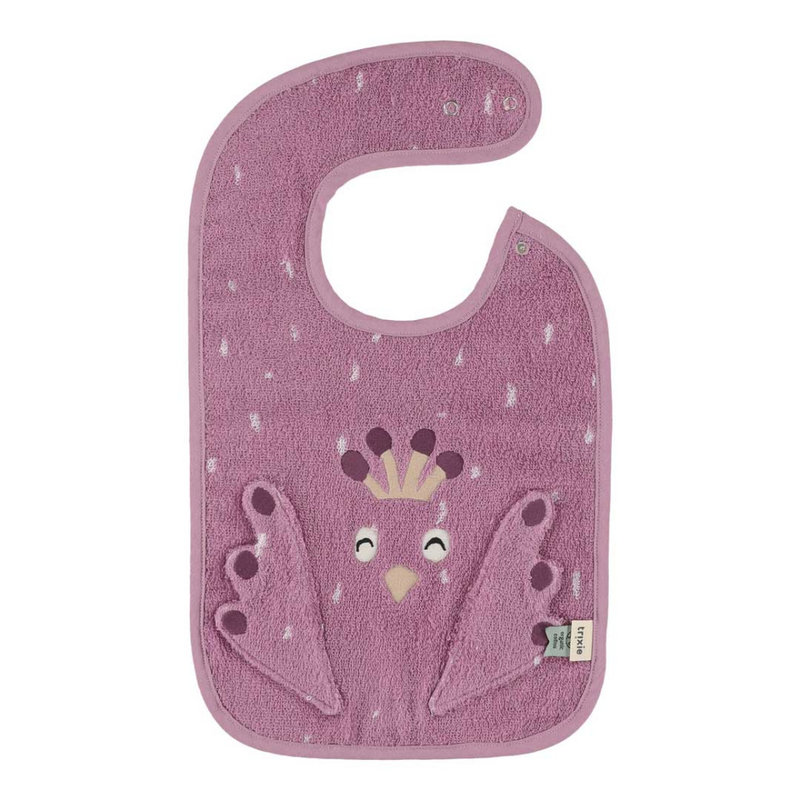 Bavoir en coton bio Mrs. Peacock Trixie produit