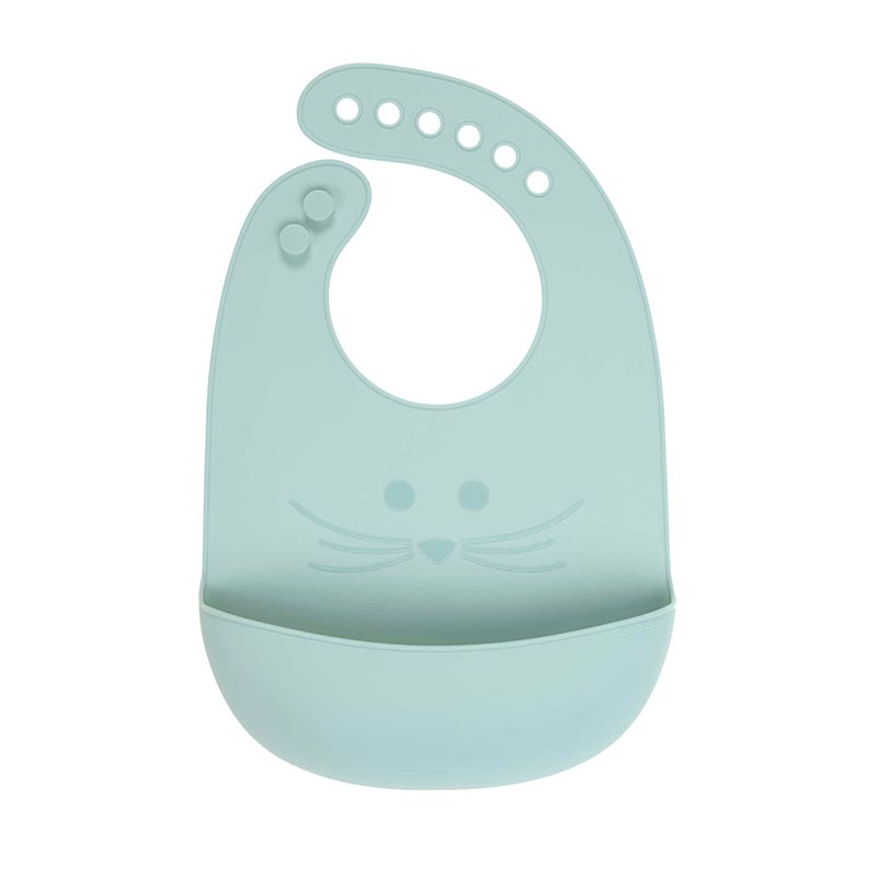 Bavoir silicone avec poche Little Chums Souris bleu Lässig