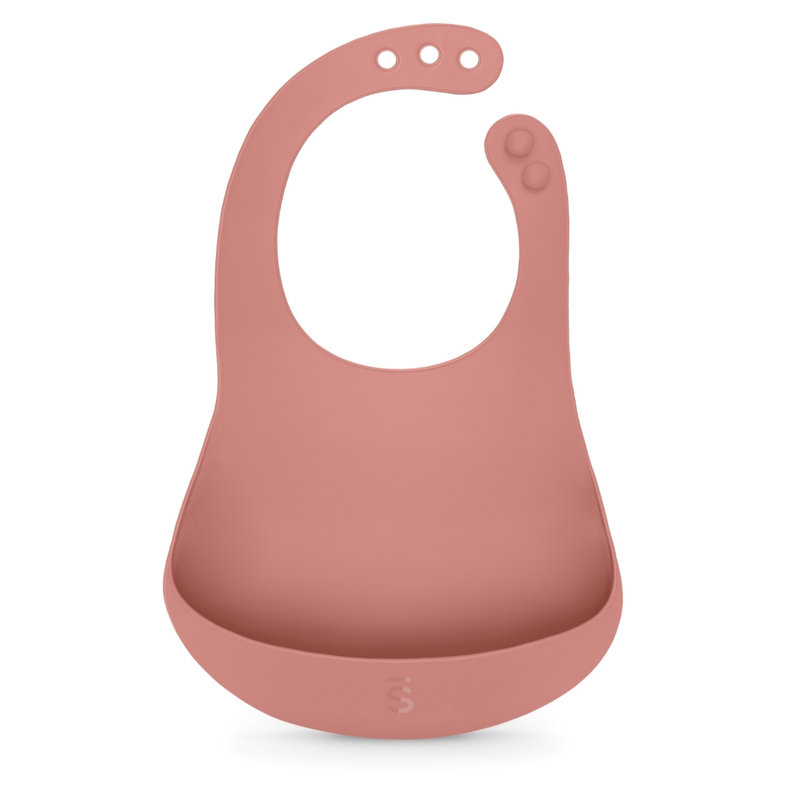 Bavoir Silicone Suavinex vieux rose 