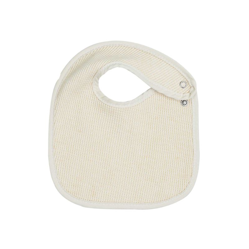 Bavoirs Naissance X6 Nid D'abeille 18x21cm Unis Beige & Choco 3kg7 coloris 4