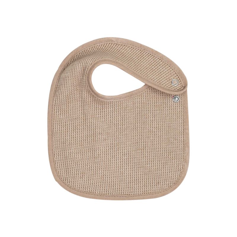 Bavoirs Naissance X6 Nid D'abeille 18x21cm Unis Beige & Choco 3kg7 coloris 3
